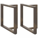 VidaXL Picioare de masă &icirc;n formă de T, 2 buc., negru, 100x35x(72-73) cm, oțel