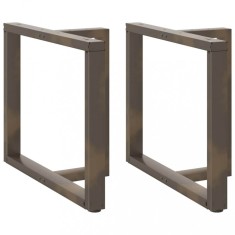 vidaXL Picioare de masă &icirc;n formă de T, 2 buc., negru, 100x35x(72-73) cm, oțel