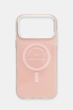 Karl Lagerfeld husă pentru telefon iPhone 17 Pro Max culoarea roz, KLHMP17XHKRSGPP