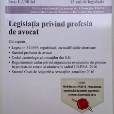 Legislatia privind profesia de avocat - actualizat 2016 - cod:615