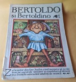 BERTOLDO si BERTOLDINO - Editura Ion Creanga, anul 1984, carte de povesti pentru copii, ilustratii Silviu Baias, carte dimensiuni mari