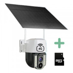 Camera Supraveghere cu Panou Solar si Cartela SIM, 3MP, 3G/4G + Card Micro SD