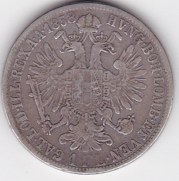 AUSTRIA UNGARIA 1 Florin 1858 V Venetia foto