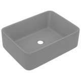 Cumpara ieftin Chiuveta de baie lux, gri deschis mat, 41x30x12 cm, ceramica