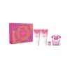Versace Bright Crystal Absolu Set cadou pentru femei EDP 90 ml + 100 ml loțiune de corp + 100 ml gel de duș + geantă de toaletă