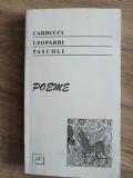 Poeme- Carducci Leopardi Pascoli