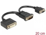 Adaptor DMS-59 la DVI 24+5 + VGA T-M 20 cm, Delock 65555