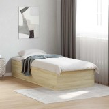 Cumpara ieftin Cadru de pat la sol Stejar Sonoma 80 x 200 cm Lemn prelucrat