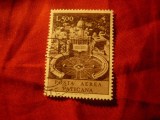 Timbru Vatican 1967 Piata Sf.Peter- Roma ,val.500Lstampilat, Stampilat