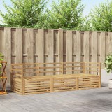 vidaXL Set de canapele de exterior 3 pcs Alb Lemn Solid de Acacia 3389944