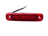 Lampa Gabarit LED Scania Rosie 12V-24V, Logo Scania, Accesorii Camion