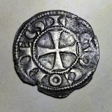 Franța La Marche 1 denar/denier (1199-49) argint Hugh IX-X