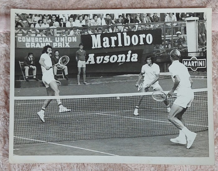 Fotografie originala Ion Tiriac si Ilie Nastase