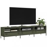VidaXL Dulap TV, verde măsliniu, 202x39x43,5 cm, oțel laminat la rece