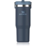 Stanley IceFlow&trade; Flip Straw Tumbler sticlă inoxidabilă pentru apă Navy 890 ml