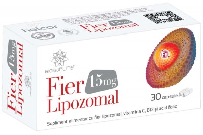 Fier Lipozomal 15 miligrame 30 capsule BioSunLine foto