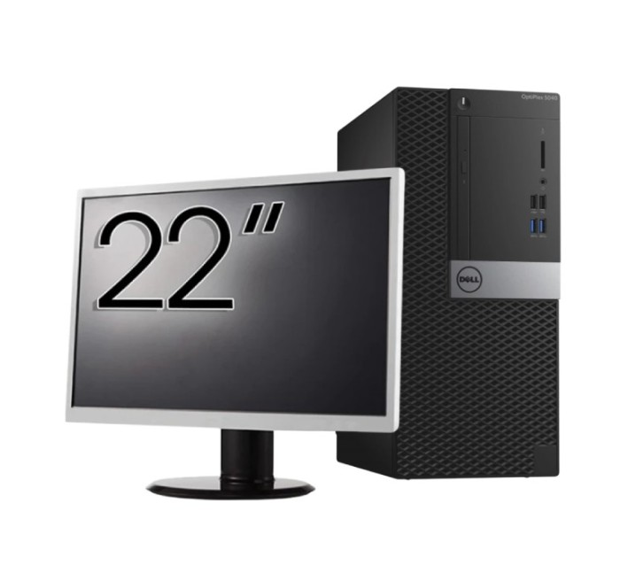 Pachet Second Hand Calculator DELL OptiPlex 5040 Tower, Intel Core i7-6700 3.40GHz, 8GB DDR3, 240GB SSD + Monitor 22 Inch NewTechnology Media