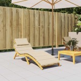 vidaXL Pernă de șezlong, bej, 186x58x4 cm, textil oxford 314161