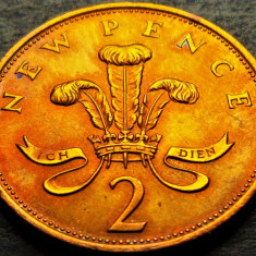 Moneda 2 (TW0) NEW PENCE- ANGLIA / MAREA BRITANIE, anul 1979 *cod 623 - A.UNC