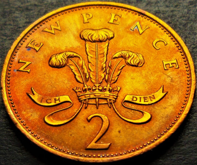 Moneda 2 (TW0) NEW PENCE- ANGLIA / MAREA BRITANIE, anul 1979 *cod 623 - A.UNC foto