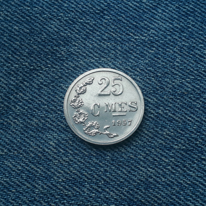 25 Centimes 1957 Luxemburg / Luxembourg / Letzeburg