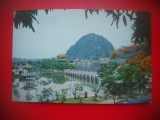 HOPCT 5377 PODUL SI LACUL LOTUSUL ROSU -CHINA -ASIA-NECIRCULATA, Printata