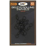 Cumpara ieftin NGT Big Eye Matt Black Rolling Swivel Size 8 - 8, Black (negru)