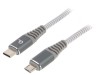 Cablu USB 2.0 Micro USB la USB C 1.5m Alb-Gri, Gembird