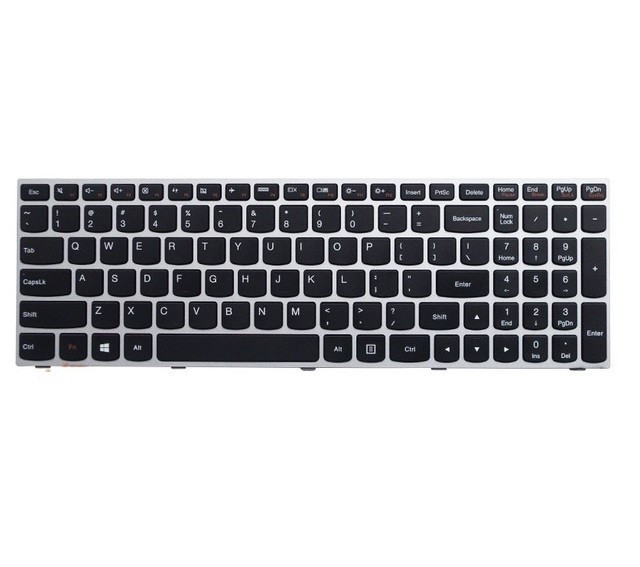 Tastatura laptop noua LENOVO G500S G50-70 Silver Frame Black US (WIN 8) US