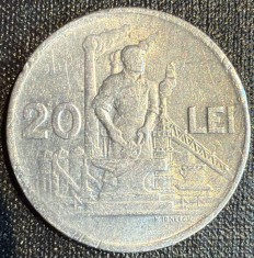 ROMANIA 20 LEI 1951 MONEDA ALUMINIU/ STARE BUNA, POZE