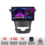 Navigatie Ssangyong Korando 2014-2019 A-1159 4+64 InCell Display 1K Android Waze USB Navigatie Internet Youtube Radio