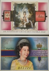 BC18, Belize 1985, 2 colite regina Elisabeta a II-a foto