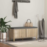 vidaXL Bancă pentru hol cu pernă cu ușă Stejar Sonoma 60 x 38 x 46 cm 891538