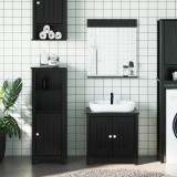 vidaXL Set mobilier baie, 3 piese, &bdquo;BERG&rdquo; , negru, lemn masiv de pin