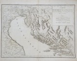 CARTE DE L &#039;ISTRIE ET DE LA DALMATIE , GRAVEE par PERRIER FILS , 1802