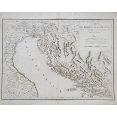 CARTE DE L &#039;ISTRIE ET DE LA DALMATIE , GRAVEE par PERRIER FILS , 1802