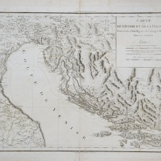 CARTE DE L 'ISTRIE ET DE LA DALMATIE , GRAVEE par PERRIER FILS , 1802