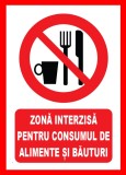 placuta zona interzisa pentru consumul de alimente si bauturi