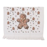 Cumpara ieftin Prosop maini fata bumbac alb maro Turta Dulce 40x66 cm