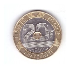 Moneda Franta 20 francs/franci 1992, stare foarte buna, curata