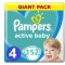 Scutece Pampers Active Baby Mega Box, Marimea 4, 9 -14 kg, 152 buc