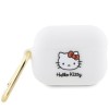 Husa pentru Apple AirPods Pro 2 - Hello Kitty Silicone 3D Kitty Head (HKAP23DKHSH) - White
