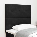 VidaXL Tăblie cap cu lumini cu bandă LED Ajustabil Negru 80 cm Catifea