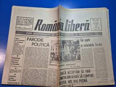 ziarul romania libera 18 iulie 1991 - interviu teodor stolojan foto
