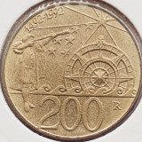 2678 San Marino 200 Lire 1992 Colombus Discovery of America km 285, Europa