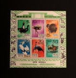Coliță Timbru Coreea de Nord DPRK 1979 Grădina Zoologică Centrală Păsări Exotice Serie Completă Ștampilată - A992
