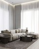 Set perdea tip tesatura in cu rejansa din bumbac tip fagure, Rio de Janeiro, Madison, 250x265 cm, Alb, 2 buc
