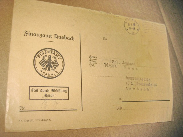A551-I-Lot 10 scrisori al 3 lea Reich plicuri si Carti Postale de banca.
