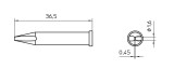 XT ASL MEISSELSPITZE 1,6X0,45MM VERP. T0054474099 WELLER