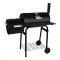 Gratar gradina, grill dreptunghiular, cu roti, capac, afumatoare si horn, 54x32 cm GartenVIP DiyLine